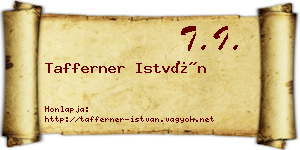 Tafferner István névjegykártya