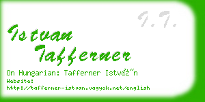 istvan tafferner business card